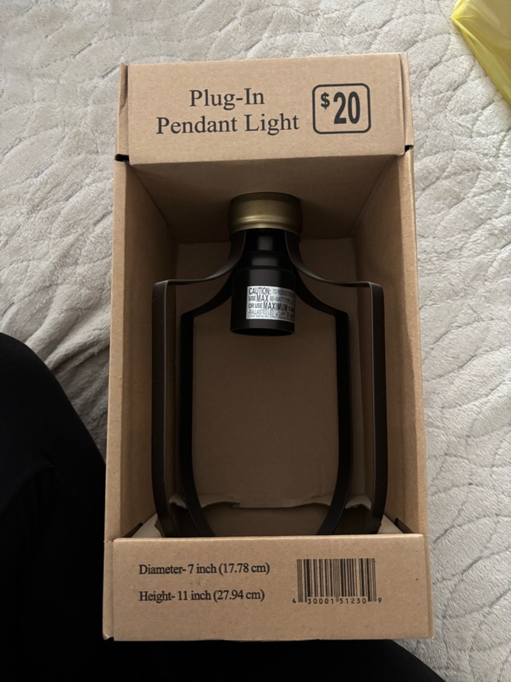 Plug-In Pendant Light - Bronze and Gold